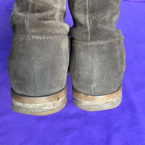 JCrew Langston Interior Wedge Ankle Boots Suede Green Slouch Shaft Boots Size 9 - Picture 16 of 16